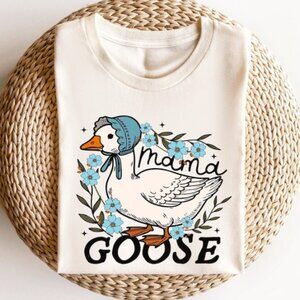 Floral Mama Goose Shirt, Funny Mom Shirt, Watercolor Goose Mom Shirt